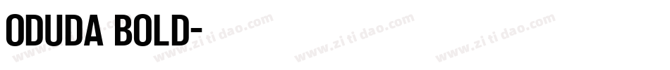 Oduda Bold字体转换